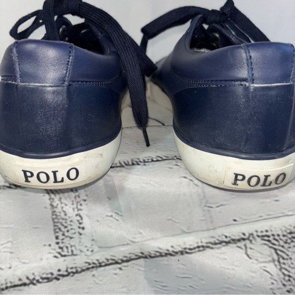 POLO Ralph Lauren Men's Ian Leather Shoes  Sneakers Size 12D (Medium) - Picture 4 of 11